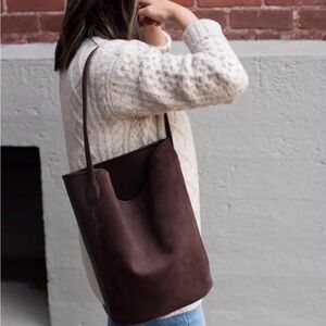 J Crew Berkeley half suede half leather bucket bag